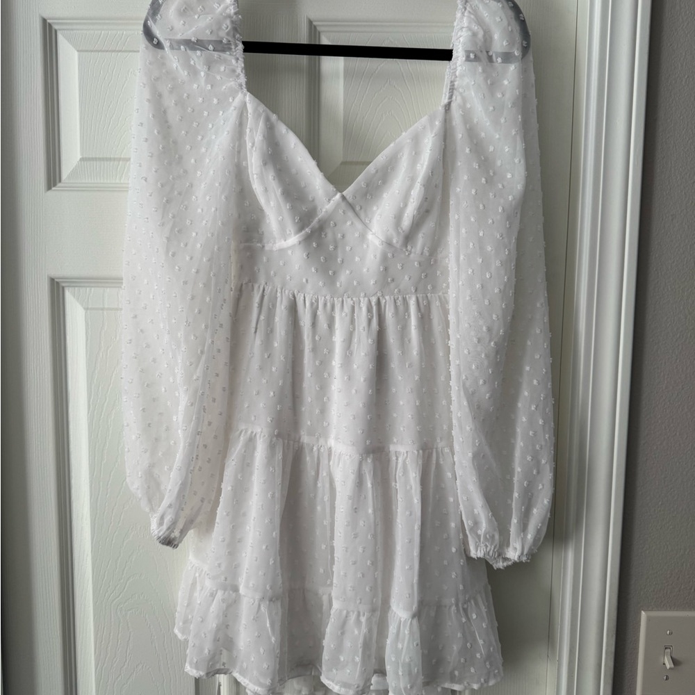 Lulu's White Textured Dress